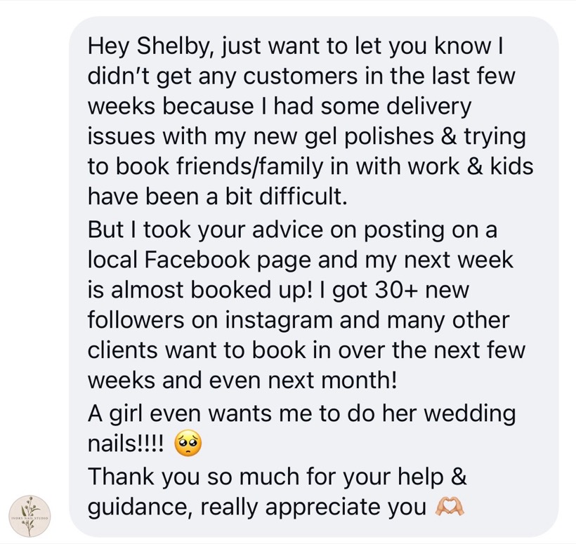 Original message from Rachel B.